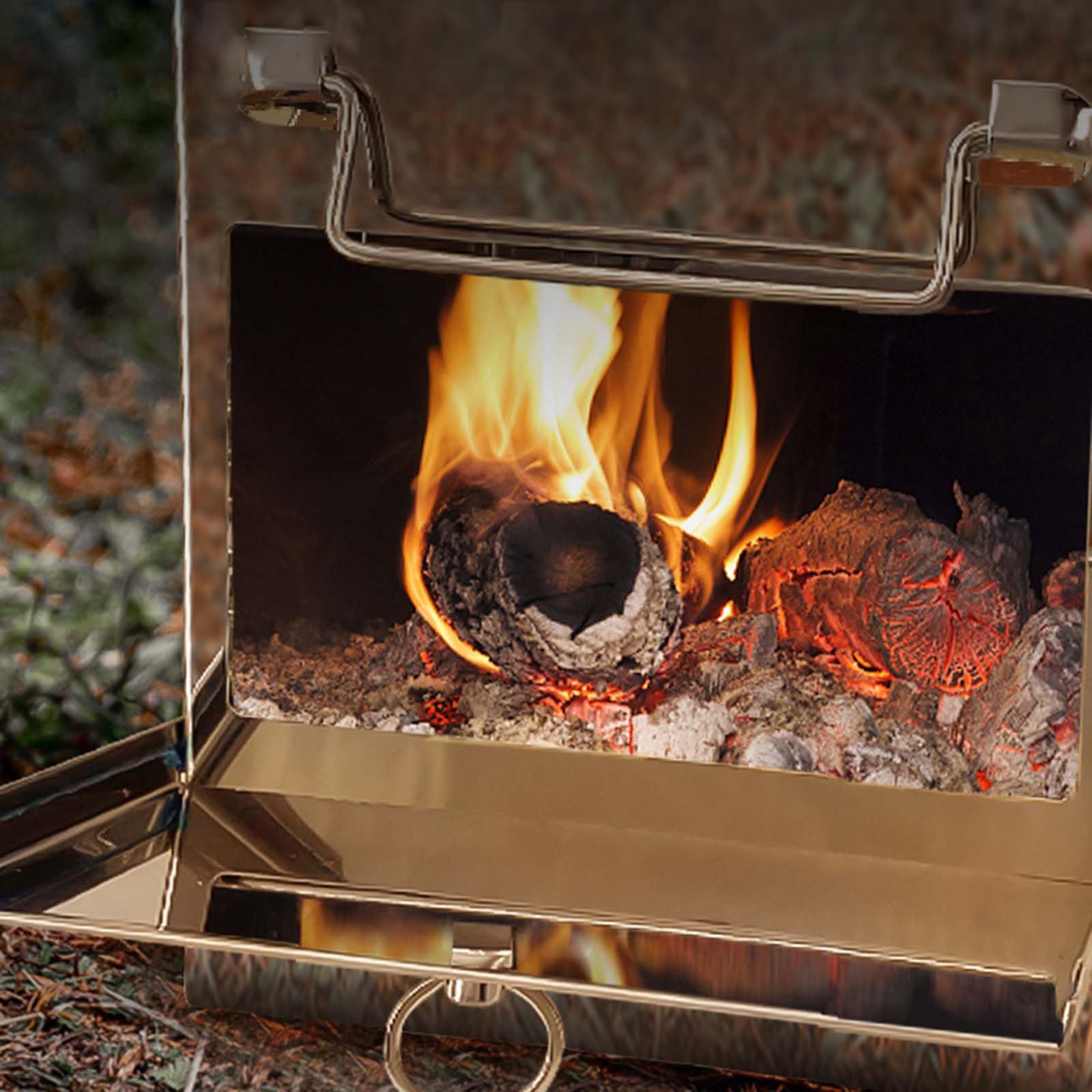 Holzkohlegrill Mit Ständer, Rostfreier Stahl Holzkohle Grill Faltbar