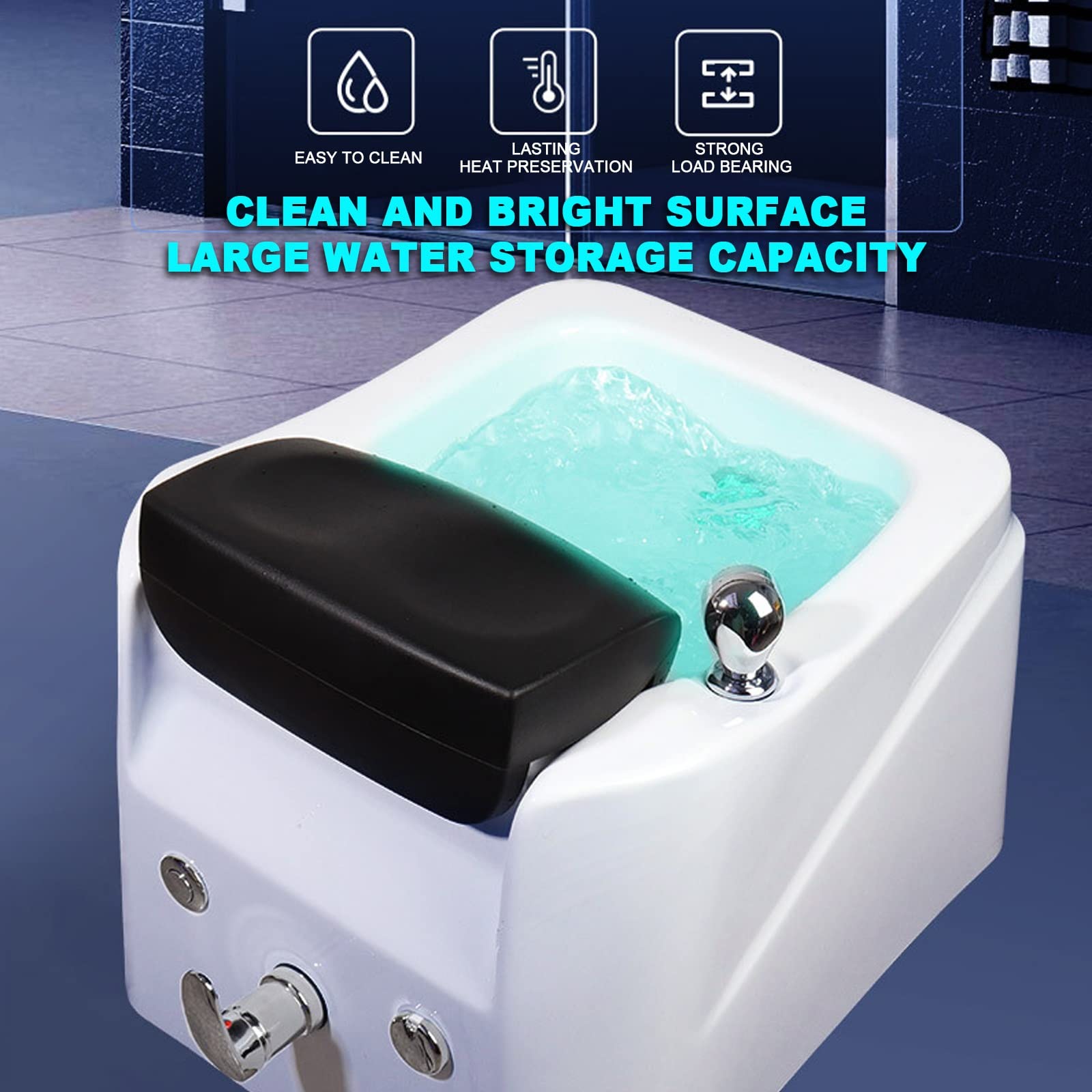 Bubble Jets pediluvio con bagnoschiuma, massaggiatore per piedi e punti di massaggio per digitopressione, vasca idromassaggio per alleviare il dolore e il relax