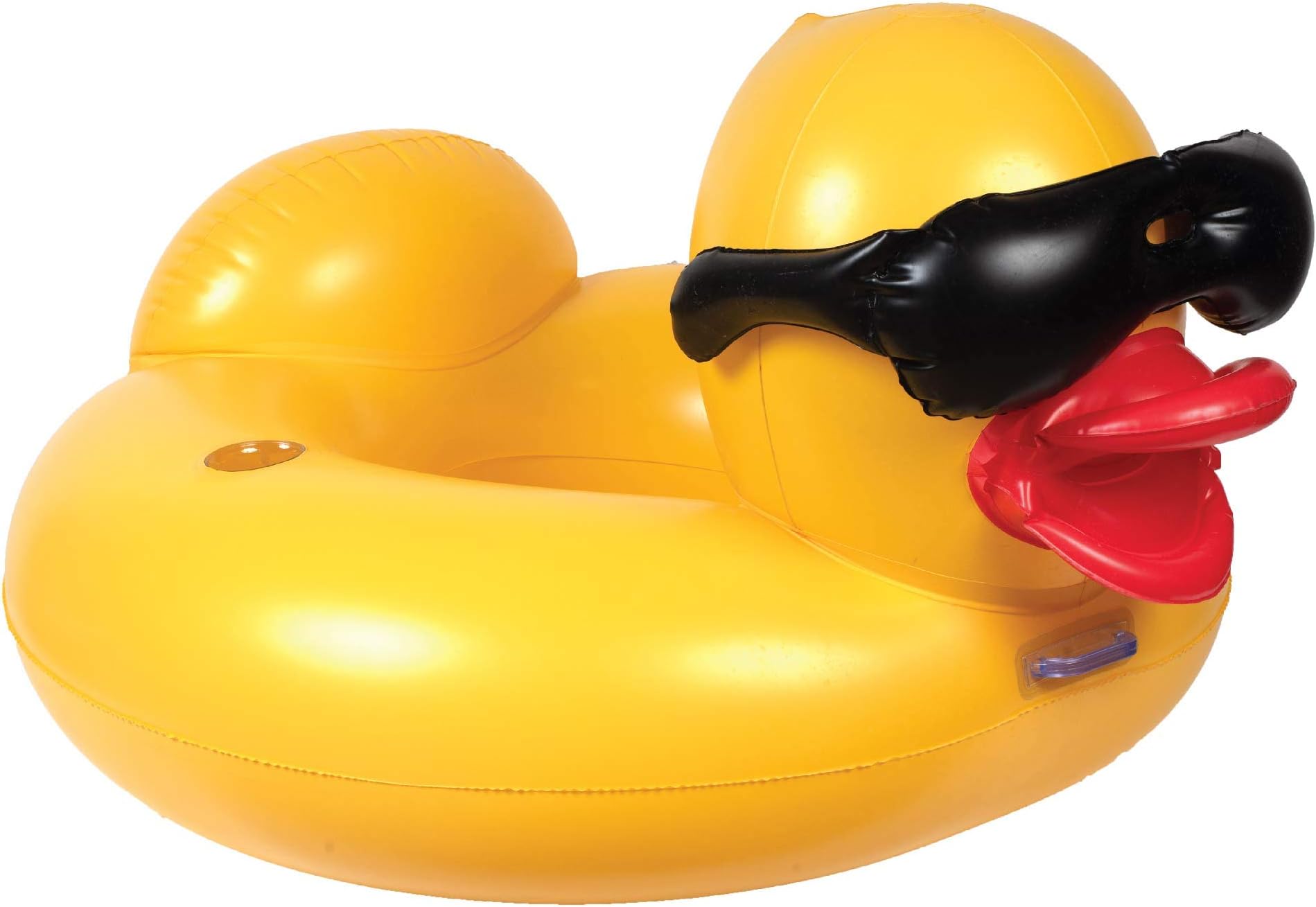 GAME 51301-BB Derby Duck Large, 4 Feet Wide Adult Pool Inflatable Ring Float, Yellow
