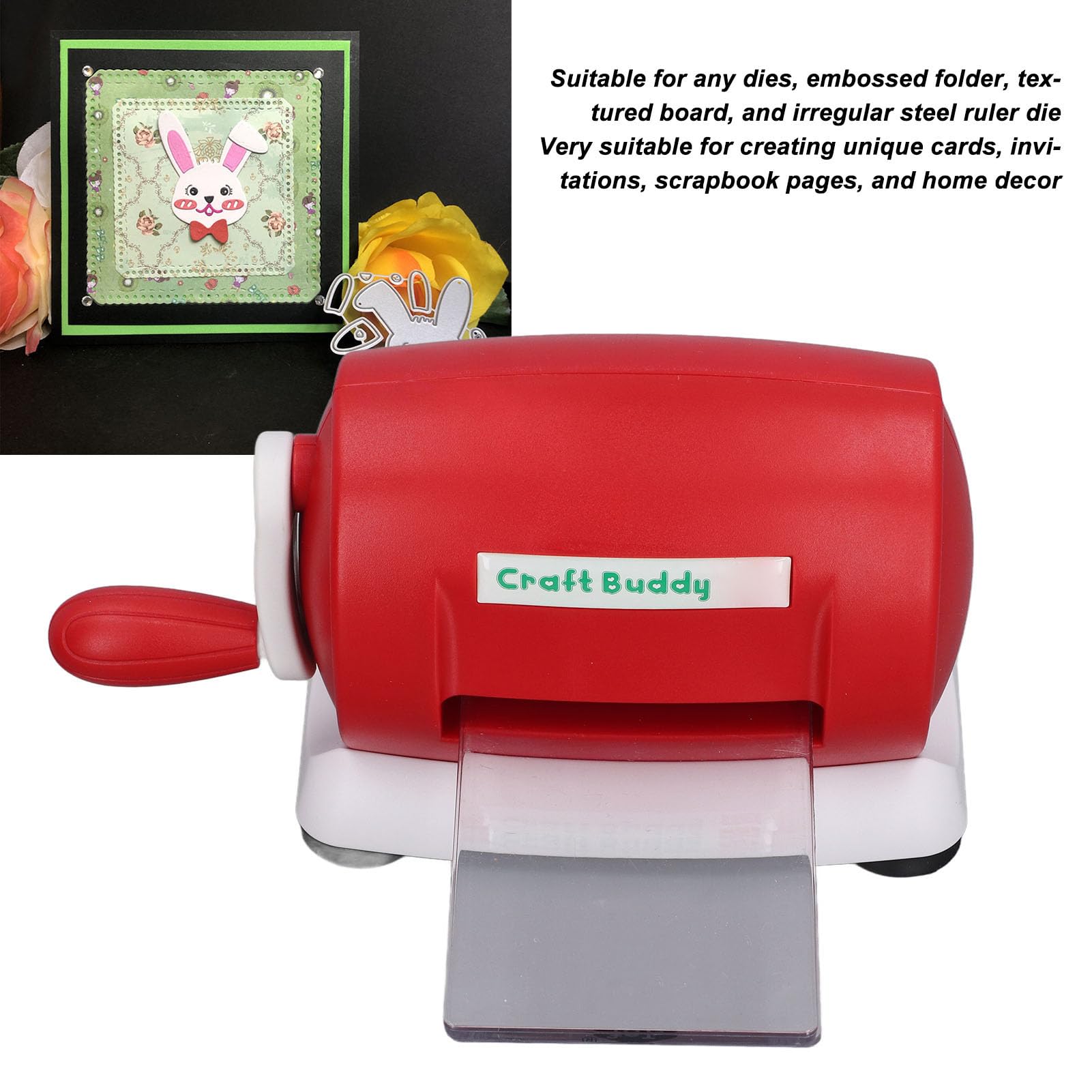 Ręczna Maszyna do Wytłaczania Uniwersalna Wycinarka Rzemieślnicza o Szerokim Zastosowaniu do Tworzenia Kartek z życzeniami, Scrapbookingu, Rozmiar 215x115x90mm