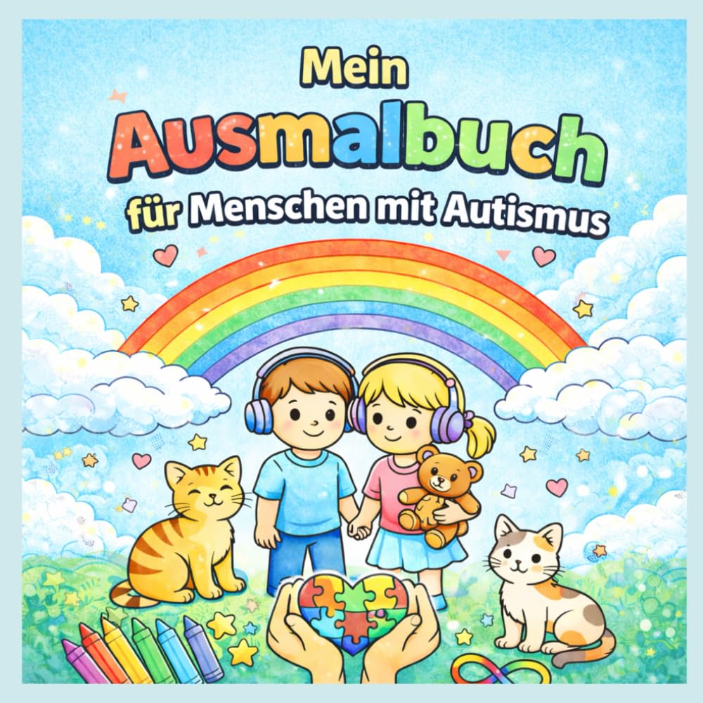 Mein Ausmalbuch - für Menschen mit Autismus: Ein zauberhaftes Malbuch, mit viel Liebe für autistische Kinder gestaltet. (Autism Friendly Coloring Books)