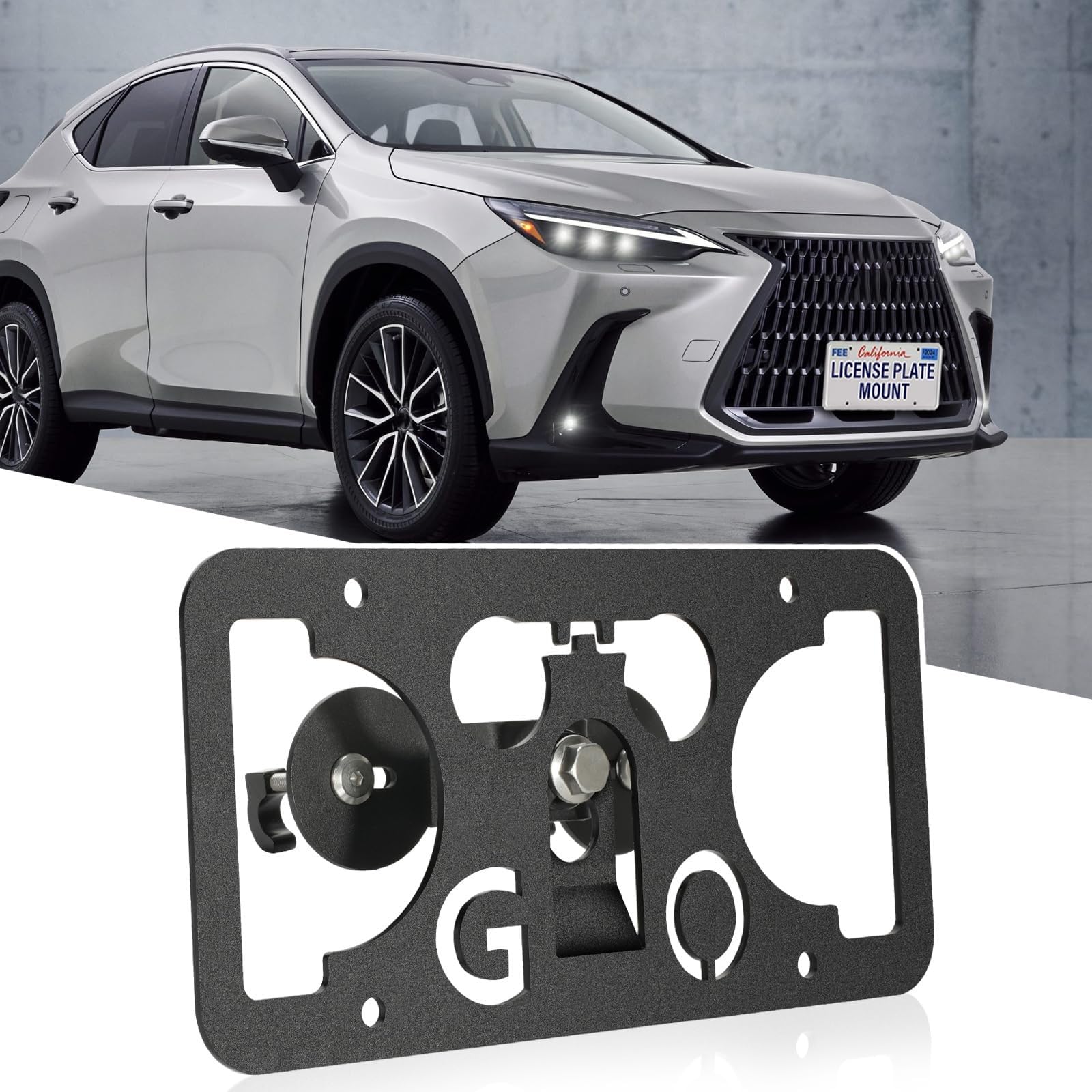 Amazon.com: No Drill Front Bumper License Plate Mount Compatible