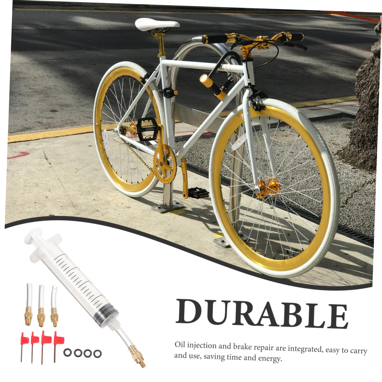Abaodam 3 Ensembles Kit de Purge de Freins pour Vélo Outil Portable de Réparation Freins avec Injection Huile