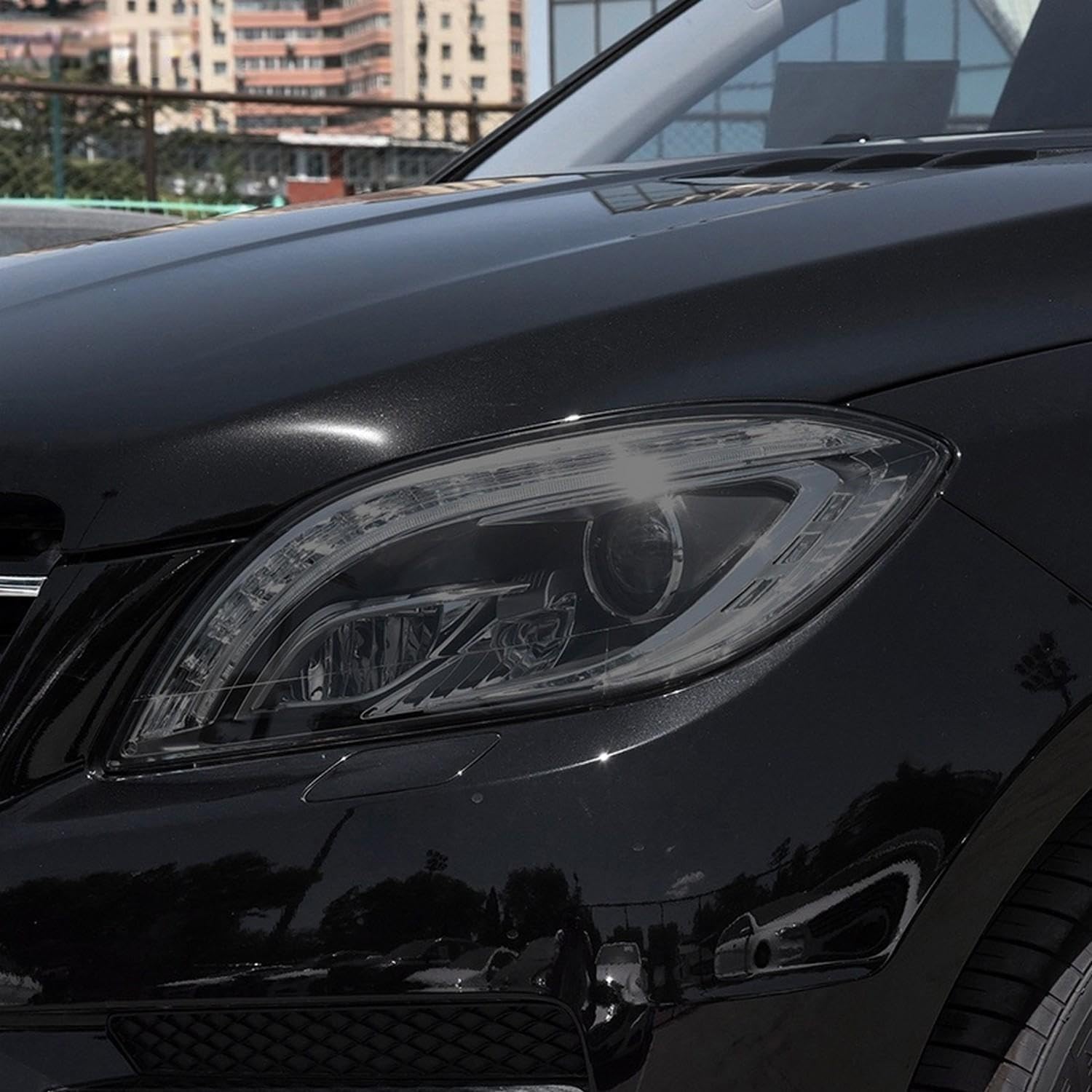 Film phare noir transparent en TPU de haute qualité pour Mercedes Benz ML W166