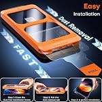 TOCOL 2 Pack for iPhone 15 Pro Screen Protector [Instant Installation] [Auto-Dust Removal] [HD Clear], Unbreakable 9H+Hardness Shatterproof Tempered Glass [Bubble Proof] for iPhone 15 Pro