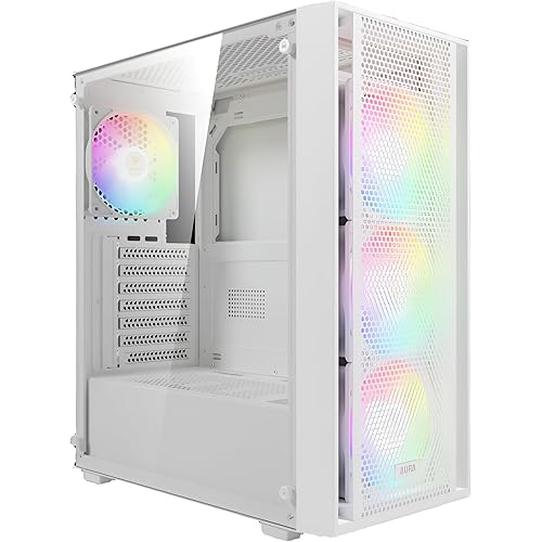 Gaming Computer Desktop Gaming PC Custom Built 8-Core RYZEN 7 CPU 4.6 Ghz Turbo 32GB RAM 1TB SSD NVME Radeon Graphics Plug and Play Tower RGB Lights PC System Windows 11 Pro