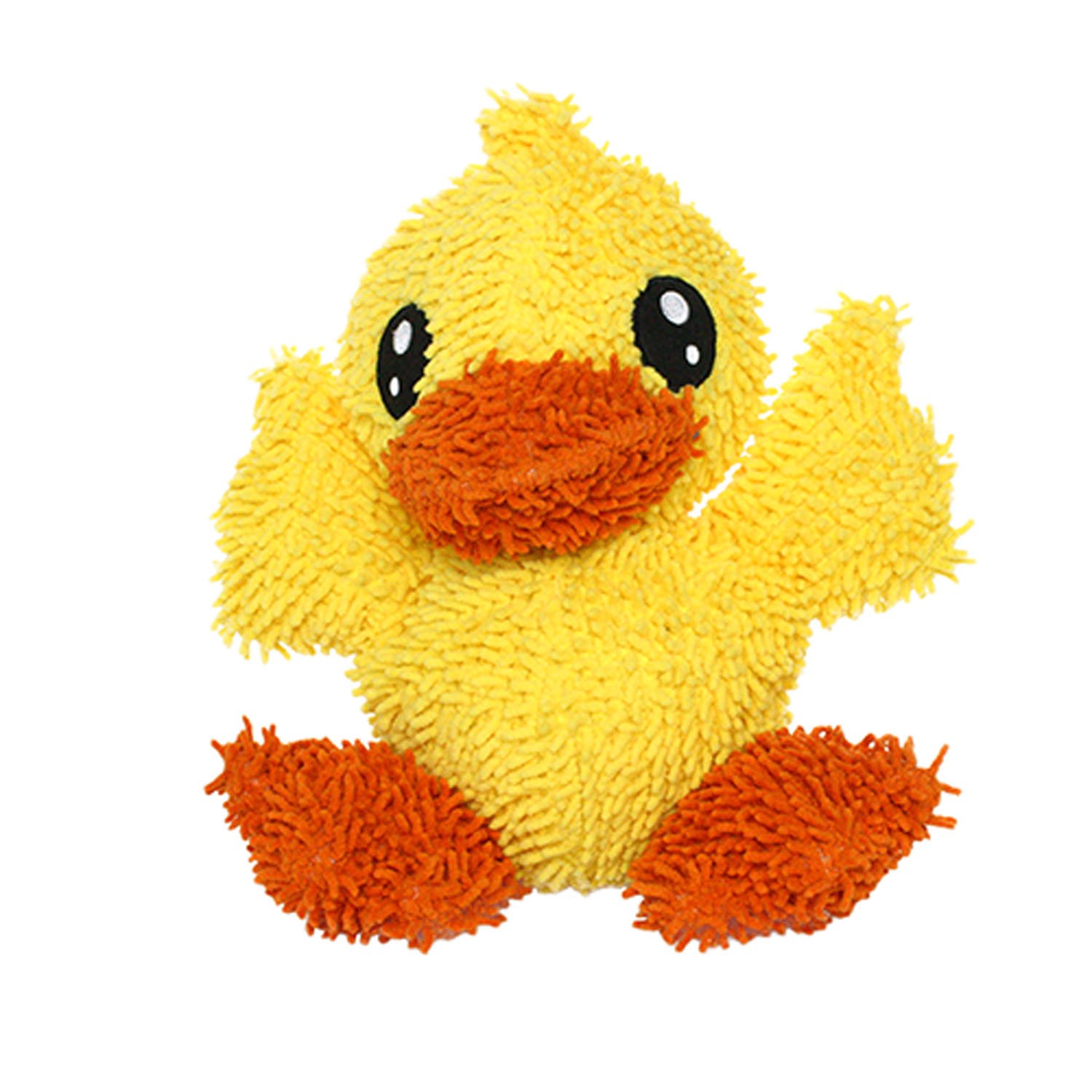 MIGHTY- Microfiber Ball Duck Made with Squeaker Balls and Minimal Stuffing Strong Tough Interactive Play Dog Toy Machine