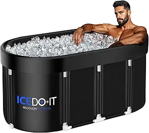 129 Gal XL Large Oval Collapsible Ice Bath Tub for Athletes
