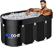 Tomaje Upgrade 129 Gal XL Large Oval Ice Bath Tub for Athletes, Collapsible Cold Plunge Tub-Multiple Layered for Post-Exercise Recovery, Portable Bathtub for Home, Gyms, Indoor, Outdoor use