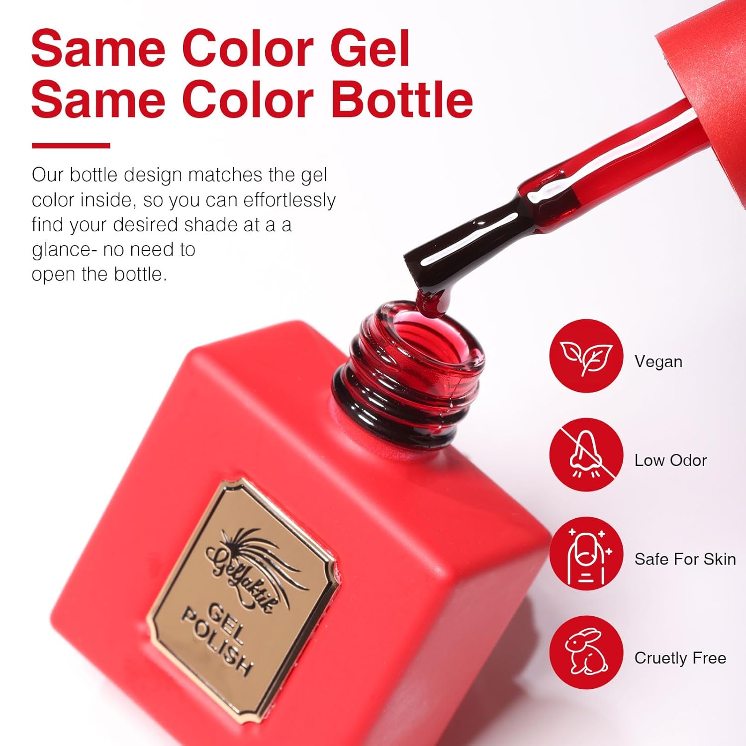 Gel Polish Set of 6 Colors 12ml with Red Orange Brown, Gel Polish Kit for Salon DIY at Home, Soak Off LED UV Gel Nail Polish, Gifts for Women Girls