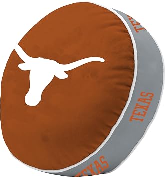 Logo Brands NCAA Texas Longhorns Puff Pillow Ultra Soft & Cozy Plush Throw Pillow - Decorative Accent for Home for Couch, Bed, Dorm & Game Day Decor