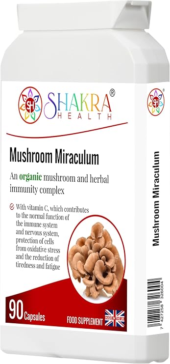 Mushroom Miraculum | Spiritually Mindful Complex of Potent Organic 'Shroom Ingredients Including Chaga, Shittake & More | Spiritually Aligned Supplements. Shakra Health