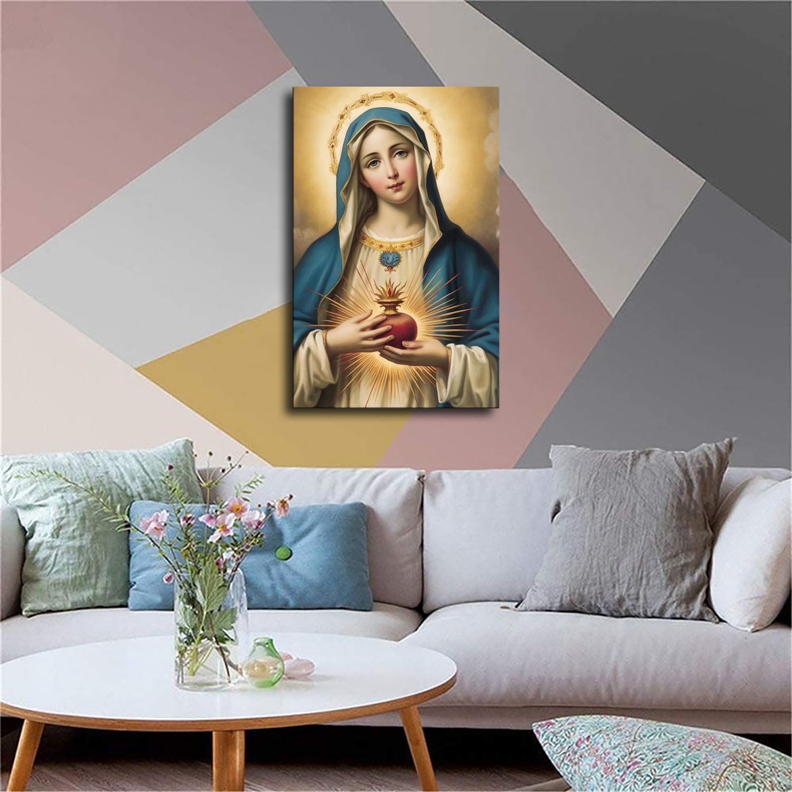 Virgin Mary Blessed Mother Immaculate Heart Of Mary Decorative