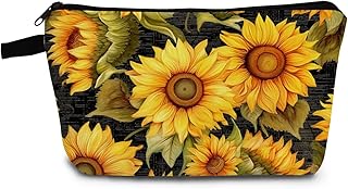 Bolsa de maquillaje de girasol, bonita bolsa ...