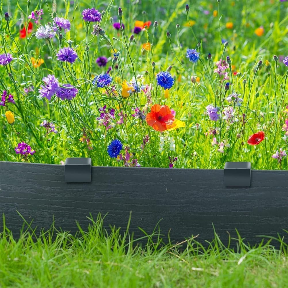 Lot de 30 piquets d'ancrage Piquet ancrage Piquet Bordure Jardin Piquet ancrage Bordure Jardin Piquet pour Bordure de Jardin - 24,7 cm Noir - Toile de paillage, pelouse, Support de Plantes