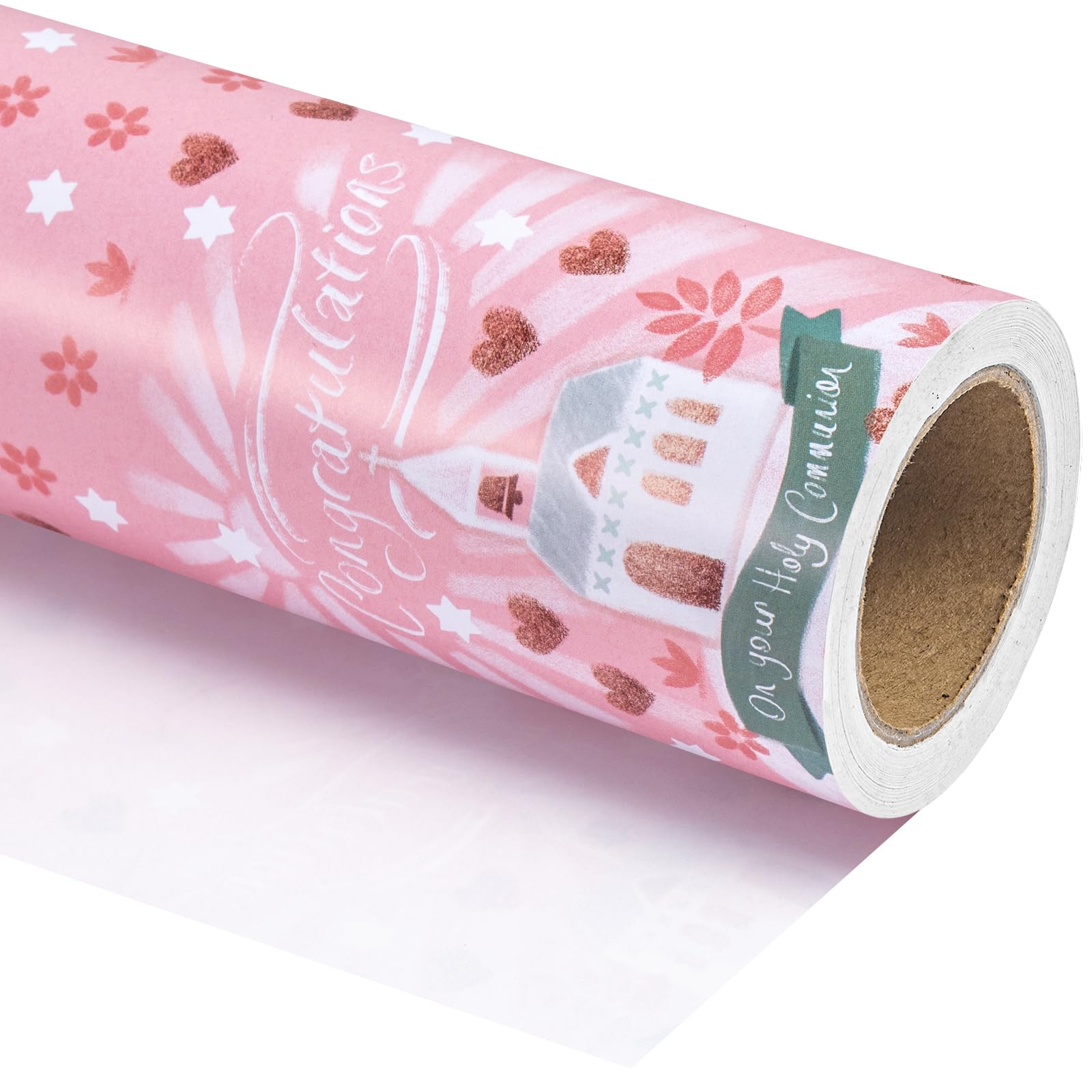 Snapklik.com : WRAPAHOLIC Communion Wrapping Paper Roll - Mini Roll ...