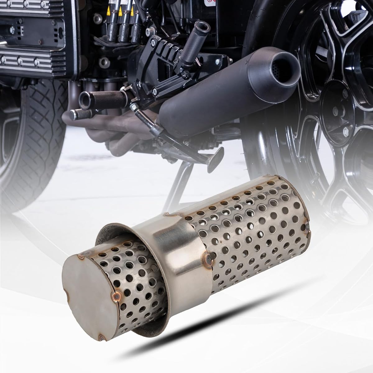 Motocicleta DB Killer 51 mm Silenciador universal Deflector Eliminador de ruido extraíble Silenciador de tubo de escape de motocicleta Ajuste para Harley Honda Kawasaki Suzuki Yamaha (modelo de orificio de aire)