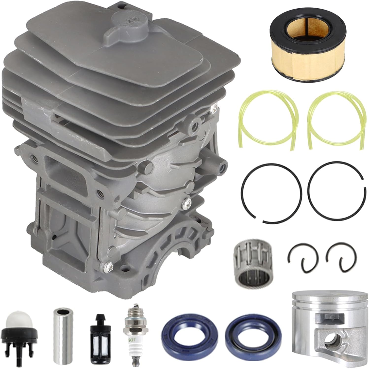 Autoparts Cylinder Piston Kit Replacement for Stihl MS251 MS 251 44mm Diameter Engine 1143 020 1207, 1143-020-1207 Chainsaw