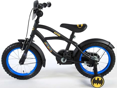 Batman Bici Bicicletta Bambino 14 Pollici con Ruotine Rimovibili Nero 95%  assemblata : Amazon.it: Sport e tempo libero