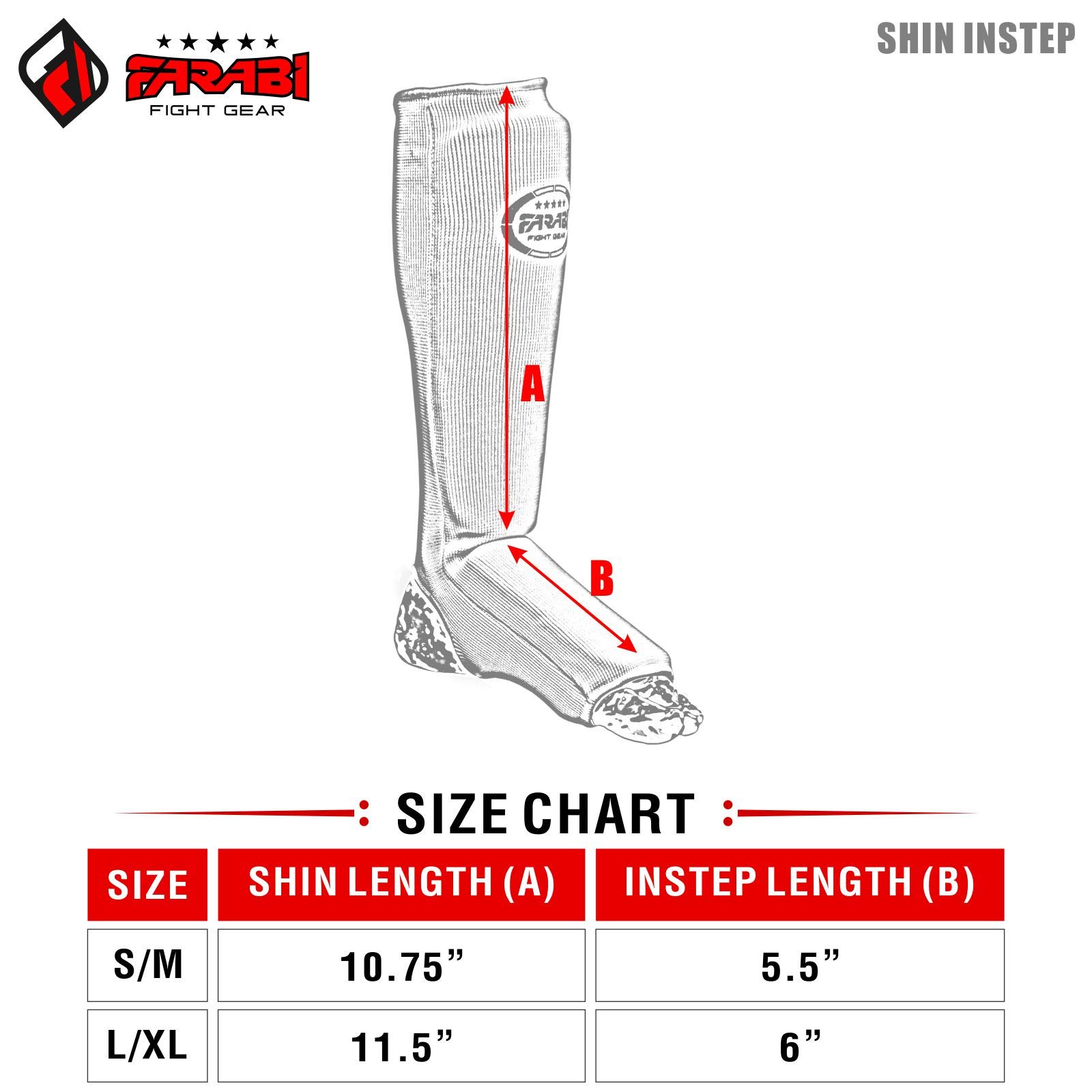 Farabi shin Instep, Kick Boxing Training Pads, Karate Pads,MMA Training Pads Highly Elasticated (Blue, S/M)