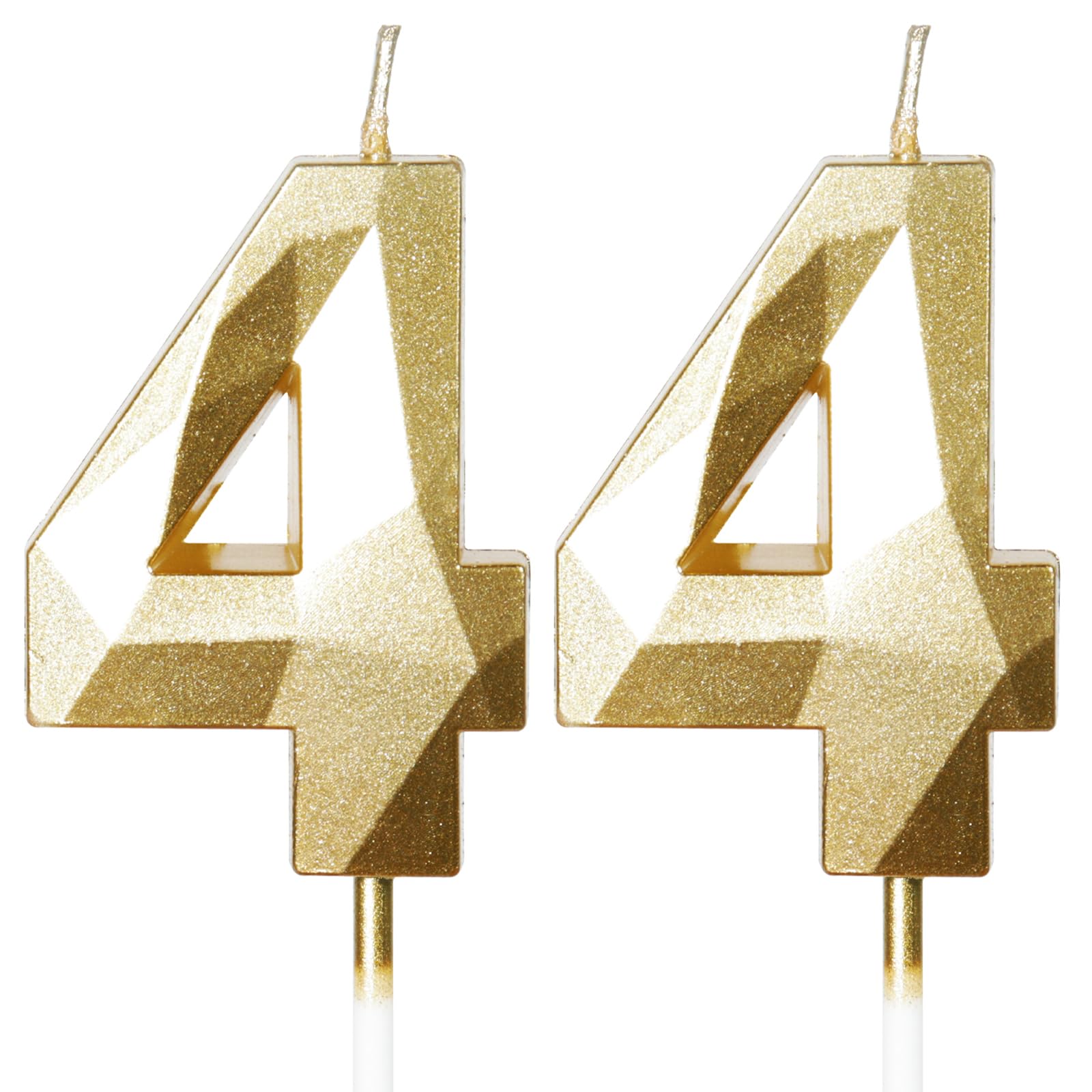 Goldene 44er Geburtstagskerzen