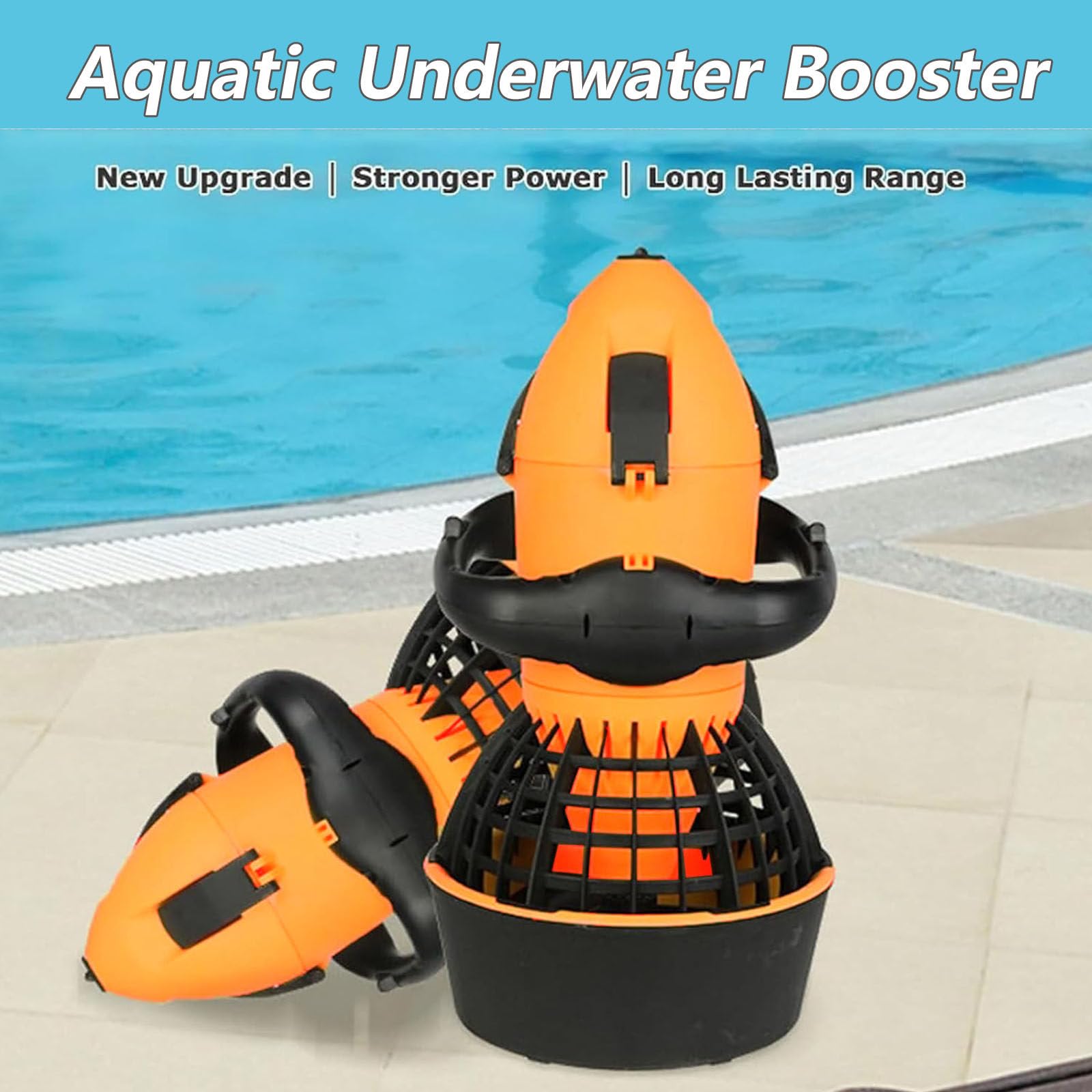Sea Scooter, Booster per Immersioni e Nuoto con Batteria, Elettrico 500W, per Sport Acquatici, Piscina, Immersioni, Snorkeling e Avventure in Mare.