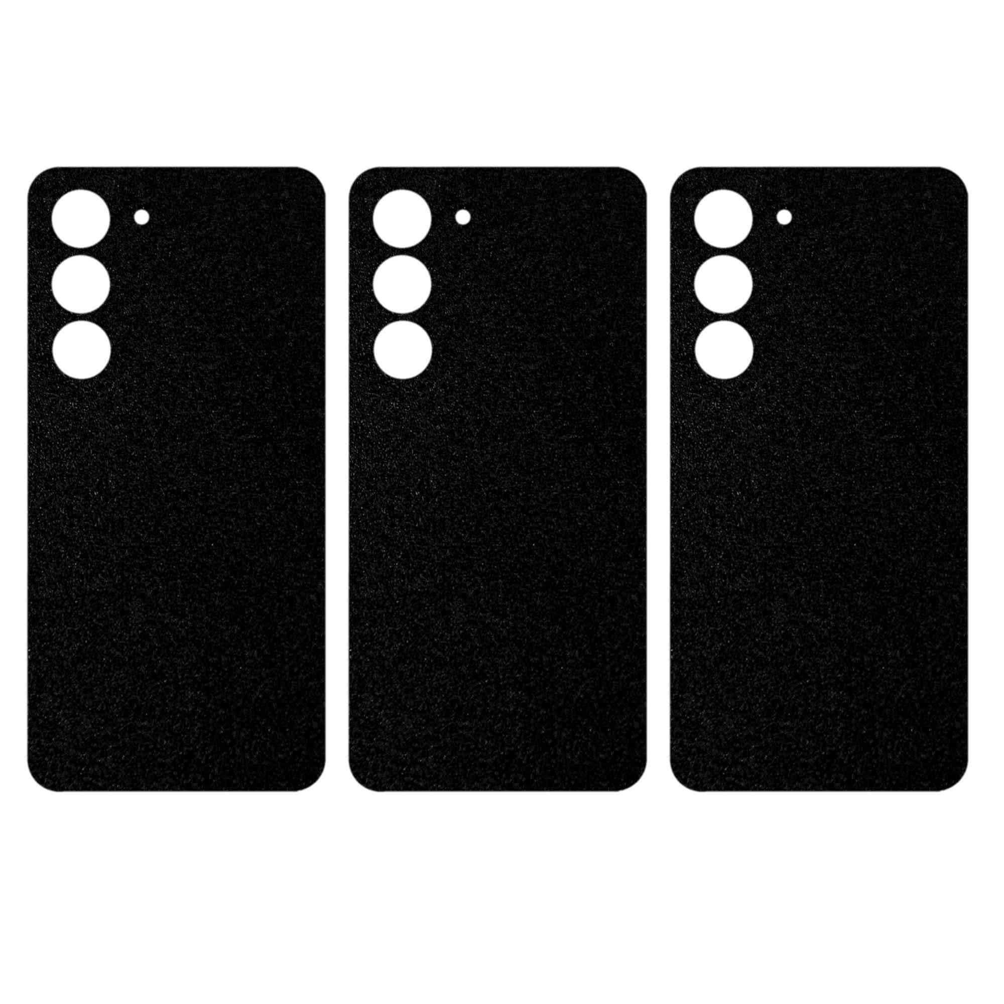 apgo Skins folia naklejka skórka strukturalna na TYŁ do Samsung Galaxy S23 - Czarny Pastel Matowy Chropowaty Baranek