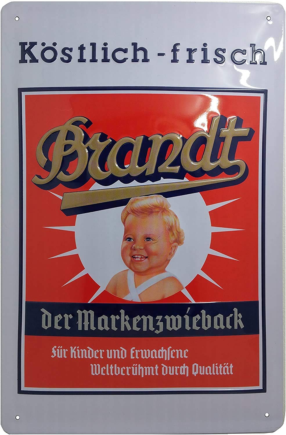 Retro Kitchen Tin Sign Suitable for Brandt Zwieback Lovers, Retro  Advertising, Cult Advertising, Door Sign, Wall Sign, High-Quality Embossed,  30 x 20 cm – BigaMart, image size:985x1500