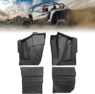 KEMIMOTO TPE Floor Mats Compatible with 2024/2025+ Polaris RZR XP 4 1000 Non-Slip Front Rear Row Floor Mat Accessories 4PCS All-Weather Protection Slush Mats Rubber Liners