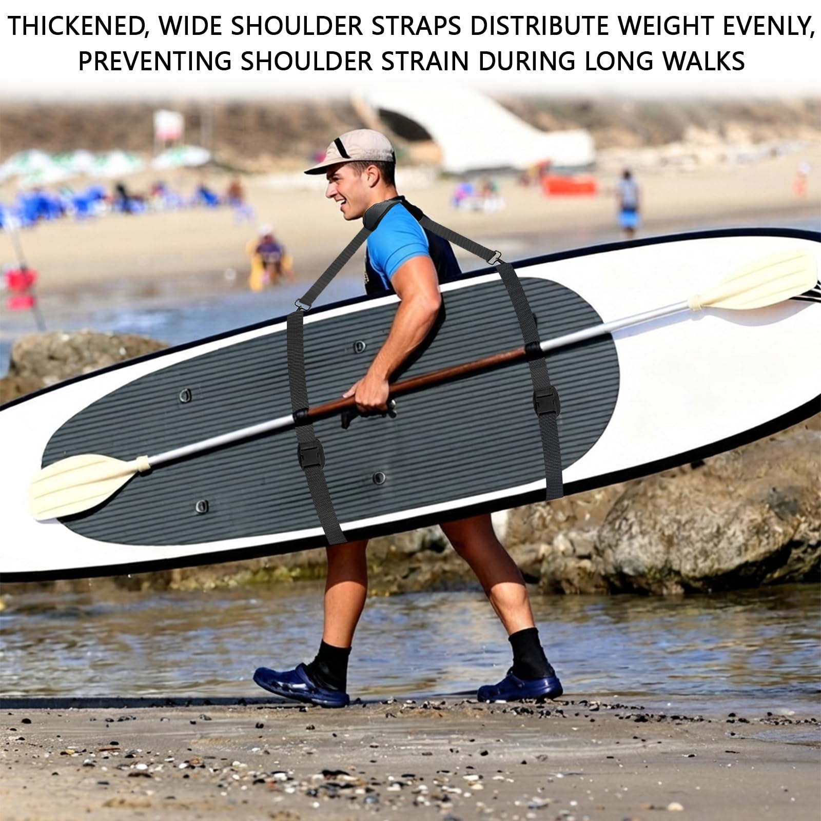 SUP Tragegurt, Surfboard Tragegurt, Kajak Schultergurt Verstellbarer, Trageriemen für Surfbretter, Kajak, Paddleboard, Longboard, Kanu und Stand Paddle