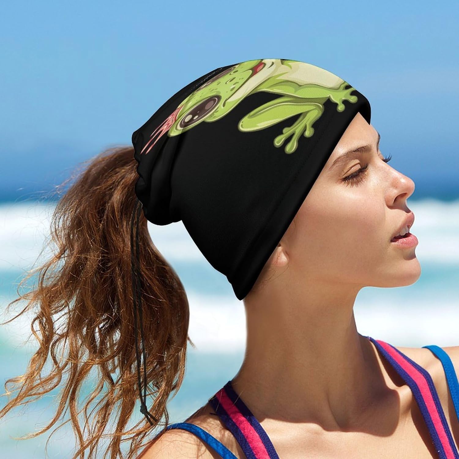 Cute Frog Fashion Neck Gaiter Cooling UV Protection Breathable Bandana Face Mask Scarf