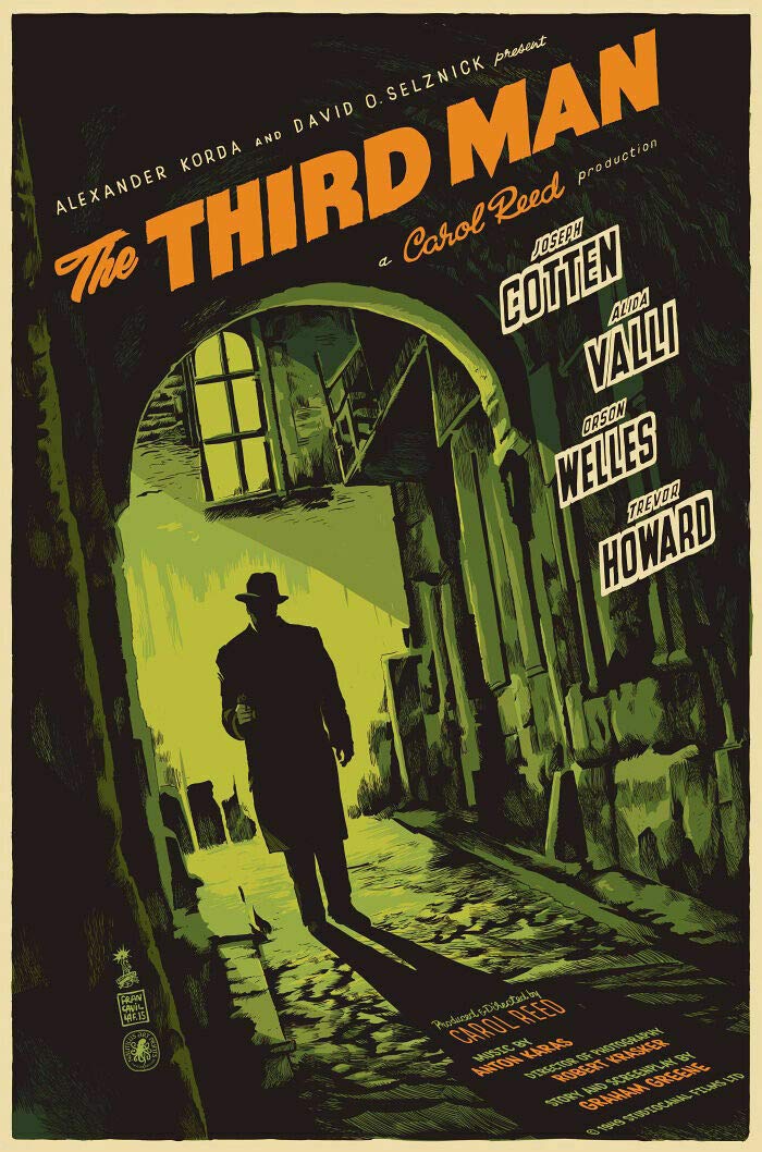 Yelacecca The Third Man Film Movie Poster Wall Plaqueposter Wall Decoration Home Bar Bar Small Restaurant Wall Decor Signage Funny Vintage Metal Sign Poster 8X12 Inches