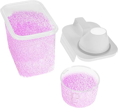 Miniatura 4 de jojofuny Dispensador con tapa Botellas de loción vacías Dispensador de líquido de lavandería Dispensador de polvo Perfumado Grano de lavandería