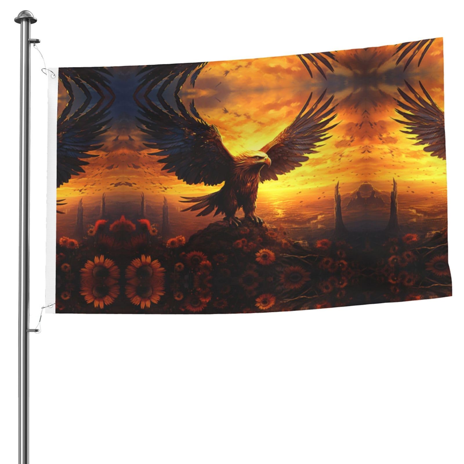 Drapeau oiseau résistant aux UV et au vent pour décoration de jardin