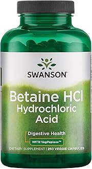 Swanson Hydrochloric Acid w/Pepsin 250 Capsules