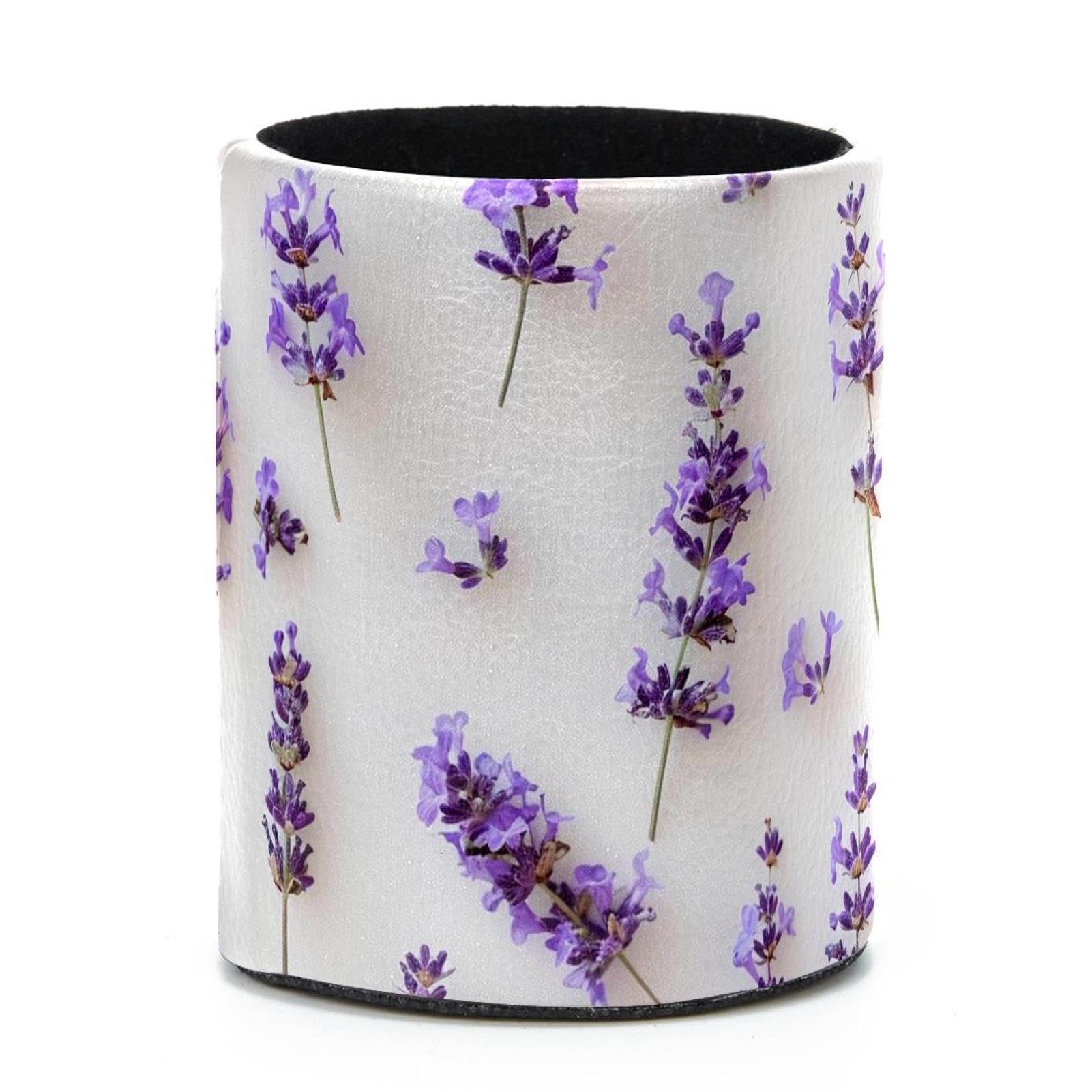 VAPOKF Round Pencil Holders for Desk, Lavender Painted Pen Holders Pen Pot Makeup Brushes Storage Desktop Stationery Supplies Organiser for Home Office