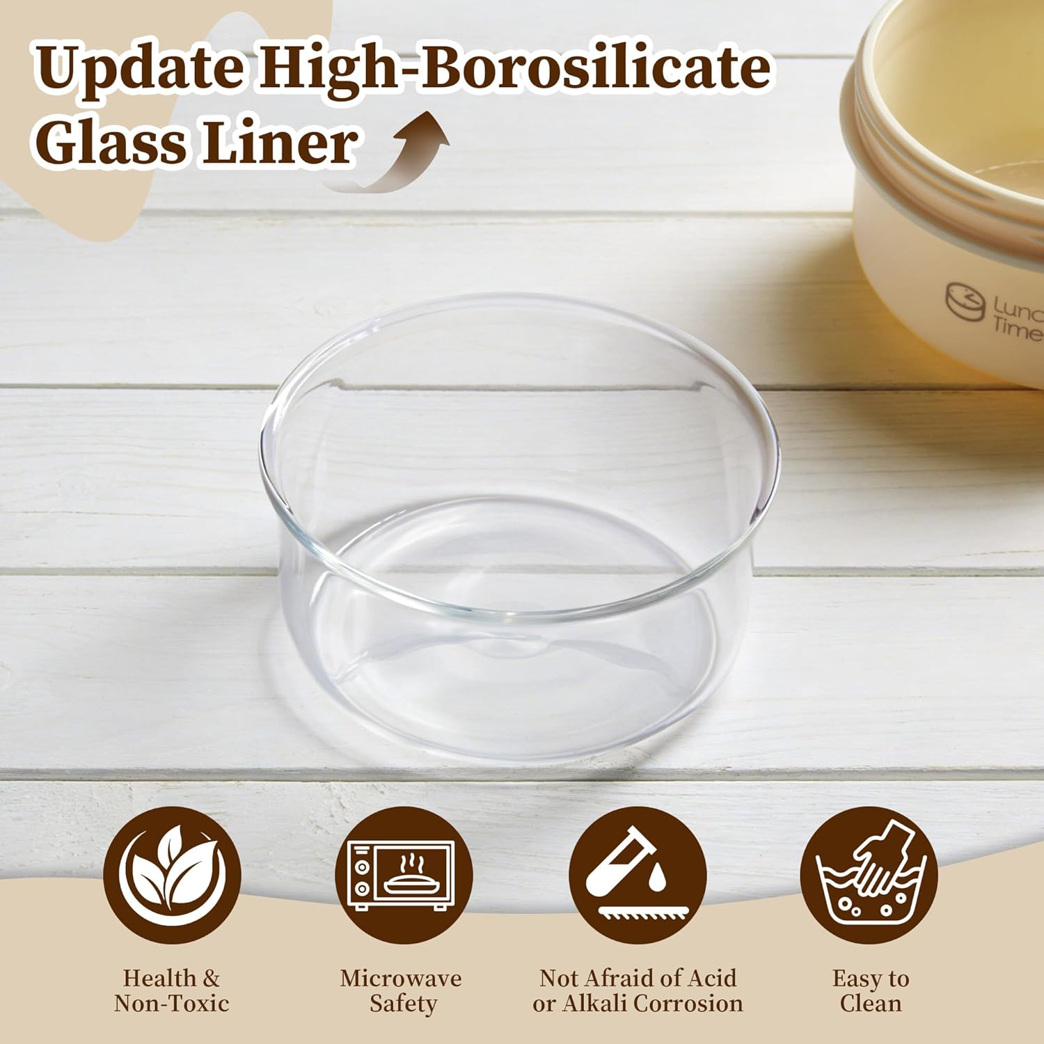 Portable Bento Box Adult Lunch Box Set, 3 Pcs Glass Lunch Container for Adults, 15 Oz+15 Oz+22 Oz Adult Lunchable Containers with Insulated Bag, Leak-Proof, Microwave Safe (Yellow (Glass Liner))
