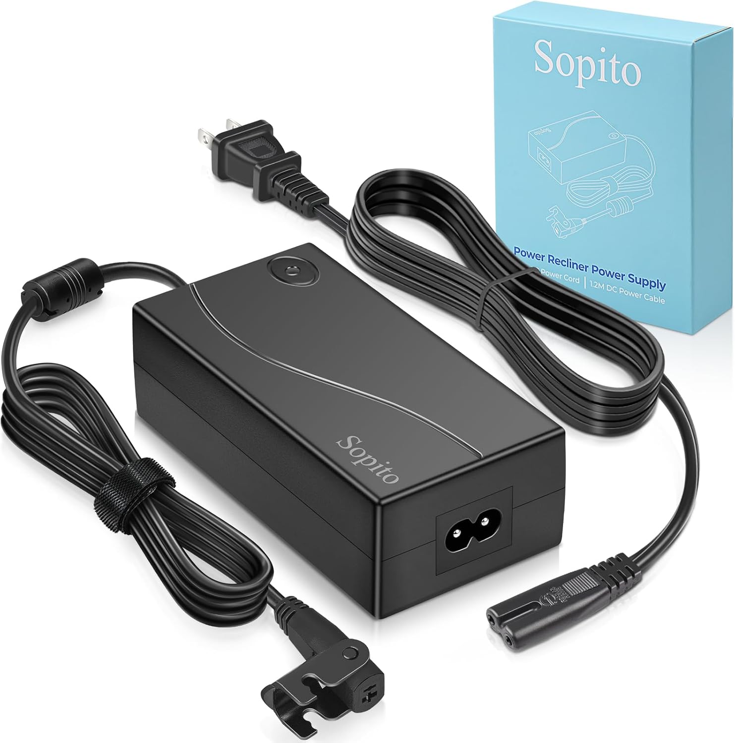 Sopito 2-Pin Power Reliner Power Supply Universal AC/DC Adapter 100-240V, 29V 2A Switching Transformer, Replacement Part for Recliner Sofa/Lift Chair/Electric Couch/Standing Desk