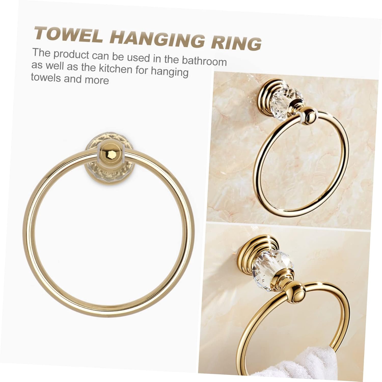 Toyvian Towel Hooks for Bathrooms Bathroom Hardware Vintage Towel Ring Sturdy Wall Mount