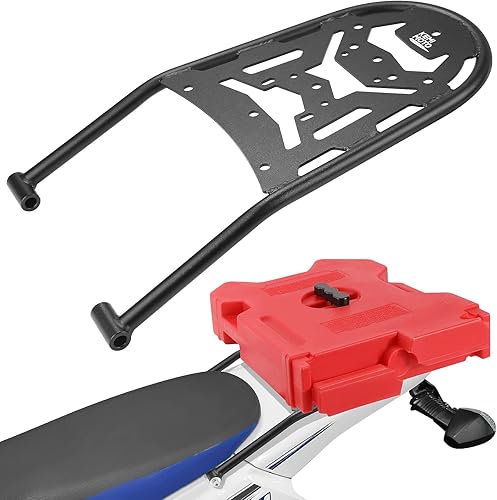 KEMIMOTO Compatible con DRZ400SSM y KLX400S - Estante trasero para almacenamiento de equipaje, portaequipajes trasero para enduro, portaequipajes