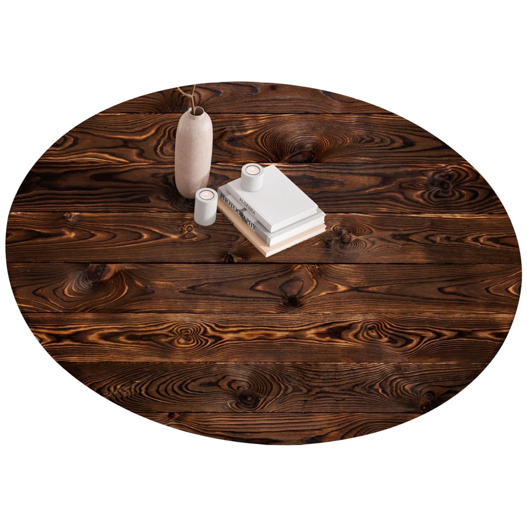 Nappe de texture en bois élastique imperméable et anti-tache pour table