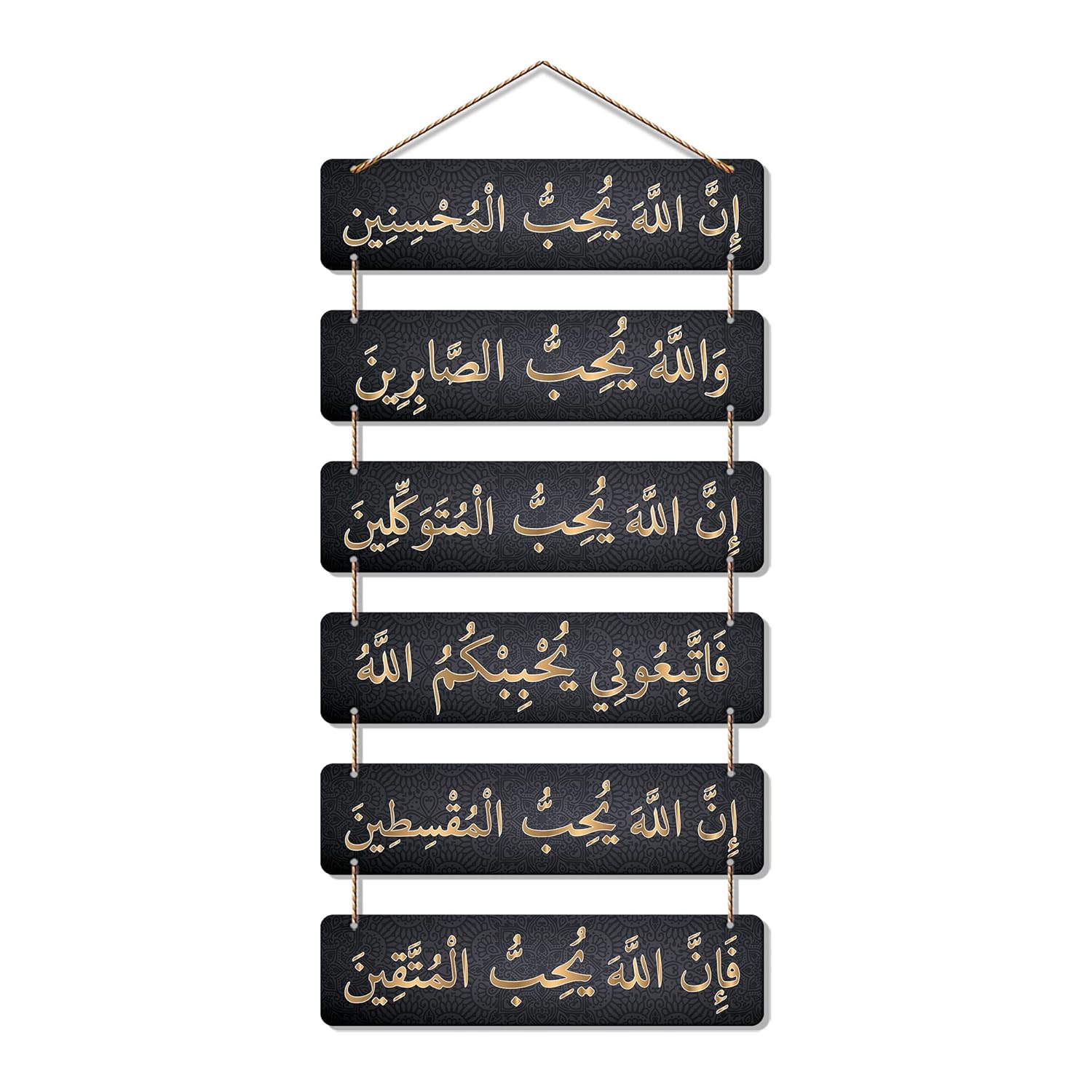 Artvibes Decorative Wall Hanging Ornaments Wooden Art item for Living Room | Bedroom | Home Decor | Gifts | Quotes Decor Item |Modern Art For Hall| Mdf Wall Decoration, Set of 6(WH_3209N)