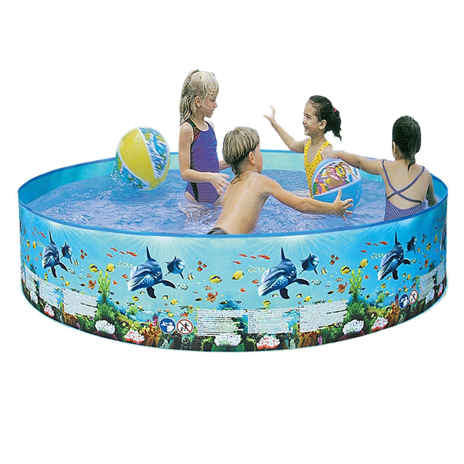 Piscina Pieghevole Bambini Vasca da Bagno Non Gonfiabile, Nuoto Estivo | Piscina Ad Acqua Per Famiglia Per Giardino, Cortile, Retrocortile, Corte, Prato, Patio, , Adulti, Bambini