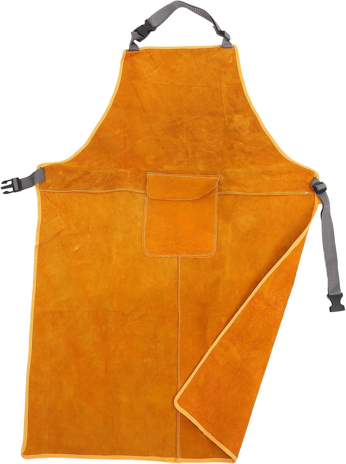 Toddmomy Leather Welding Clothing Apron Full Coverage with Pocket, Cowhide