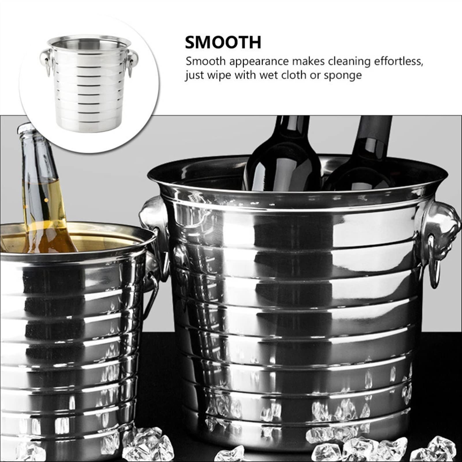 Cubitera De Acero Inoxidable 304 Reutilizable - Para Cubitos Grandes De Fusión Lenta | Whisky, Café, Cócteles