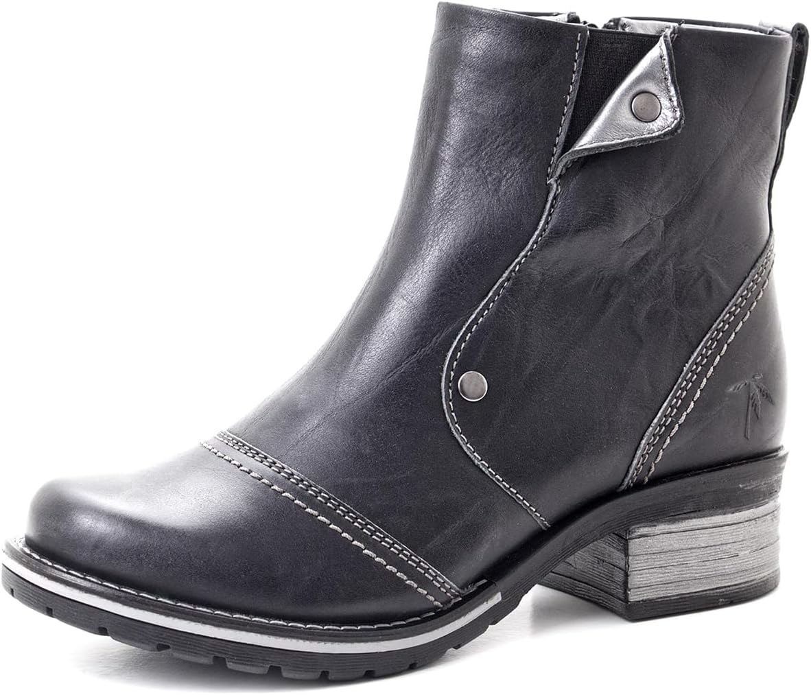 Dromedaris Kassia leather ankle boot - inside zip