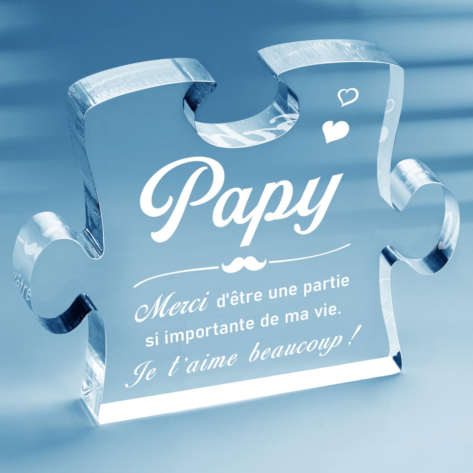 Marque-page Métal Pour Grand-père - Cadeau Personnalisé Papy, Acier Inoxydable, Chaîne Incluse
