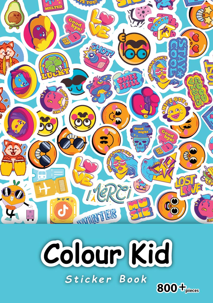 Elchee Wear Colour Kid 800+ Eğlenceli Çıkartma - Planner ve Gift Stickers
