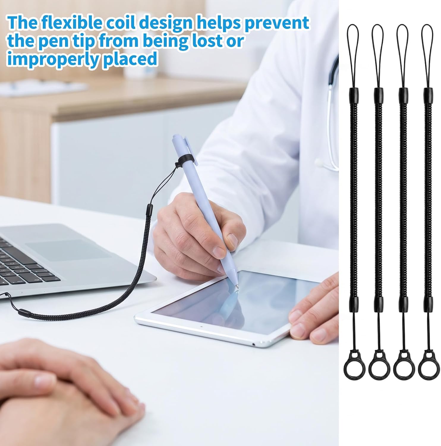 15 Pcs Pen Leash Pen Lanyard Elastic Retractable Pens Holder Leash image 4