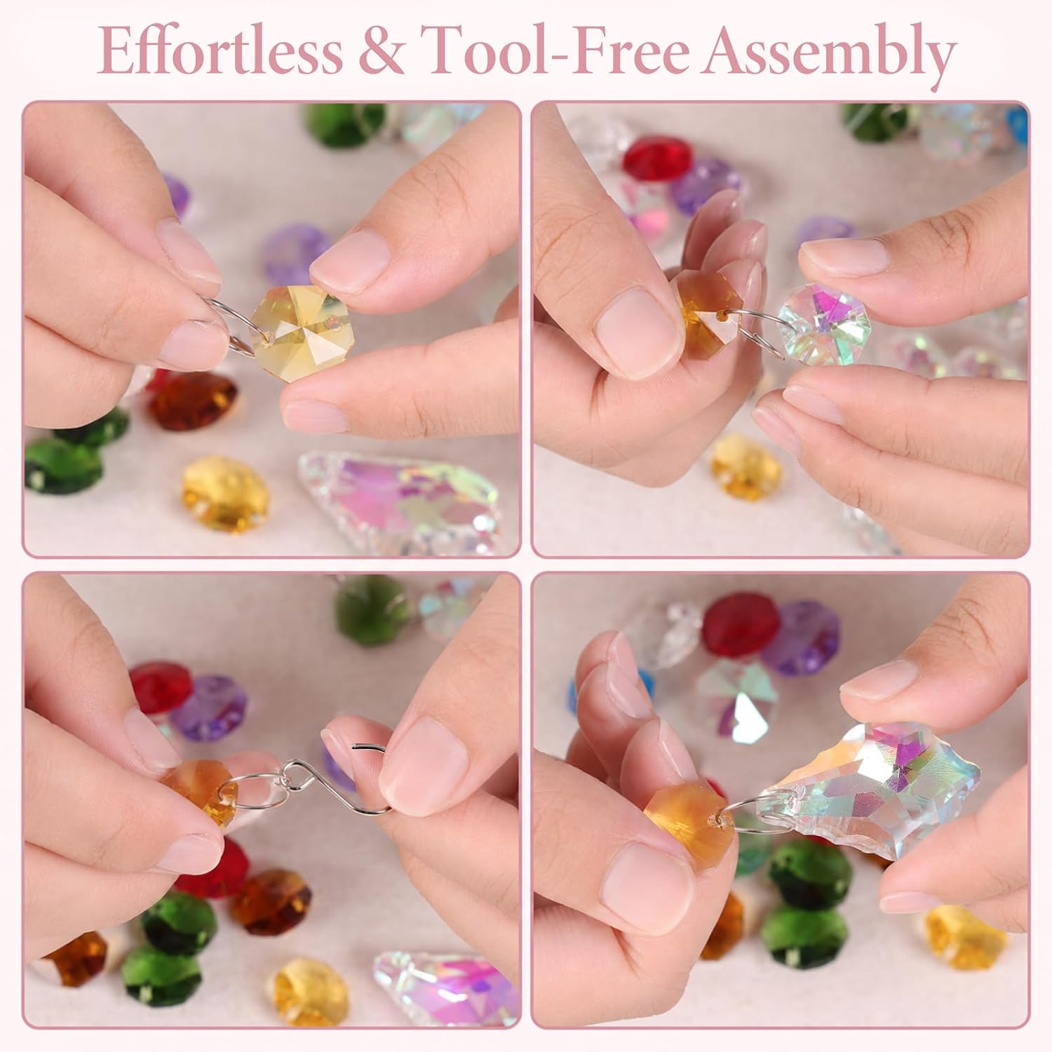 212 PCS Sun Catcher Crystal Kit for Adults Crystal Prism Suncatcher
